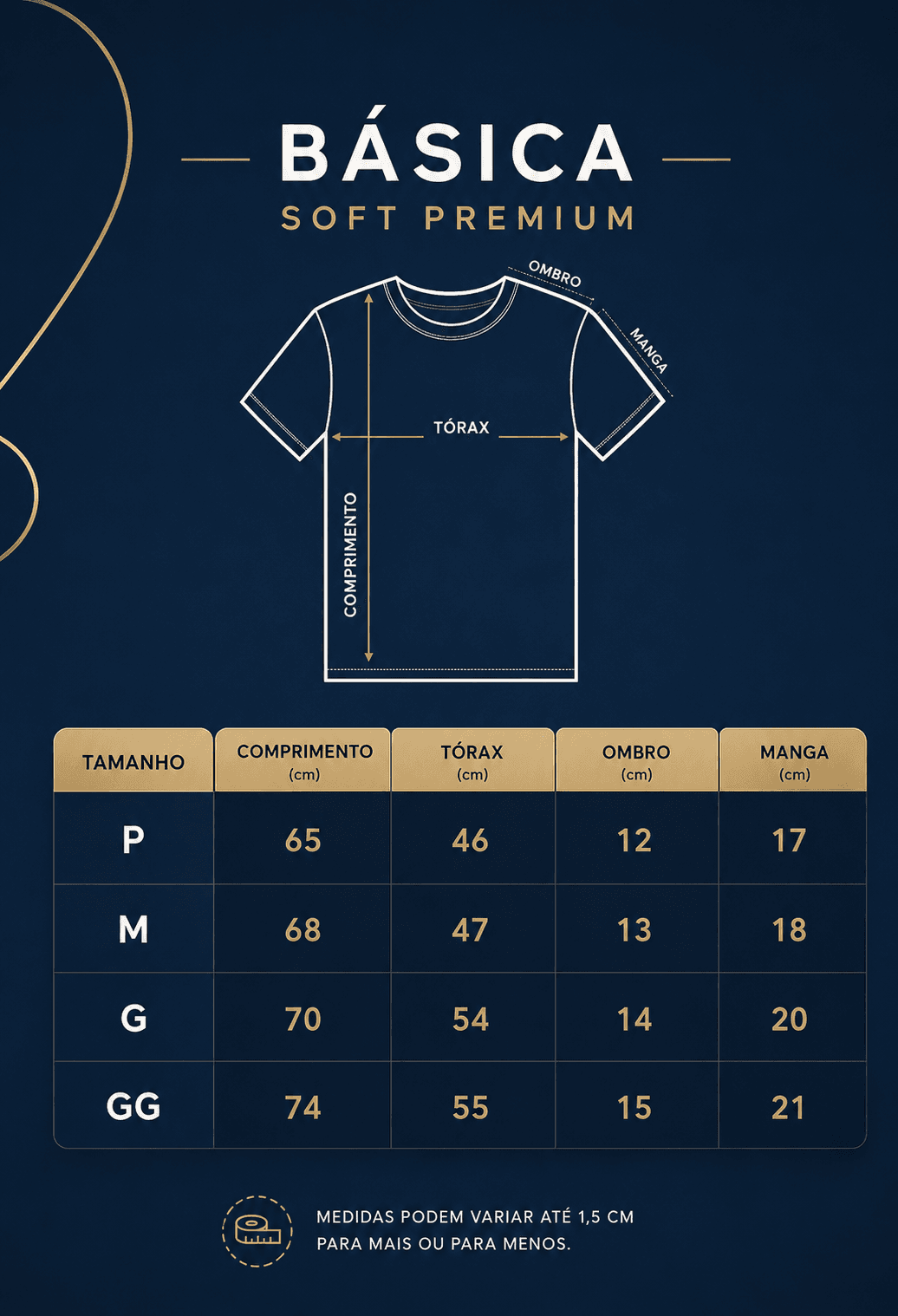 Camisa Soft Premium Caiman Azul Marinho - 3