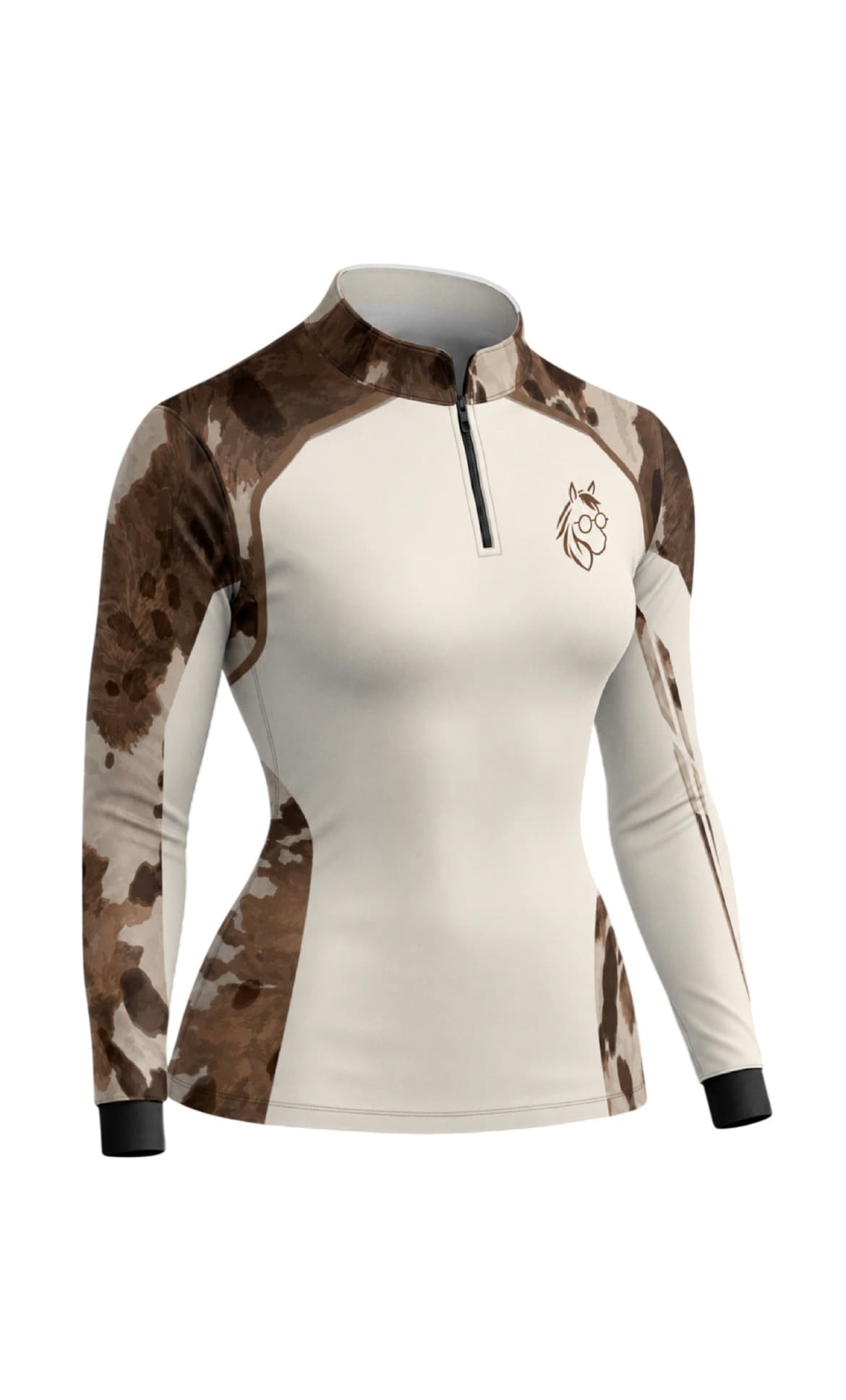 Camisa Feminina BRK Cow Print Off White com Proteção Solar UV50+ - 1